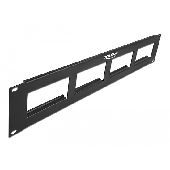 Delock Easy 45 19 patch panel kivágás 4 x 90,5 x 45,2 mm, 2U, fekete (81378)