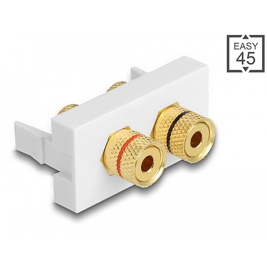 Delock Easy 45 modul 2 x kötési pozíció, piros / fekete gyűrű 22,5 x 45 mm (81397)