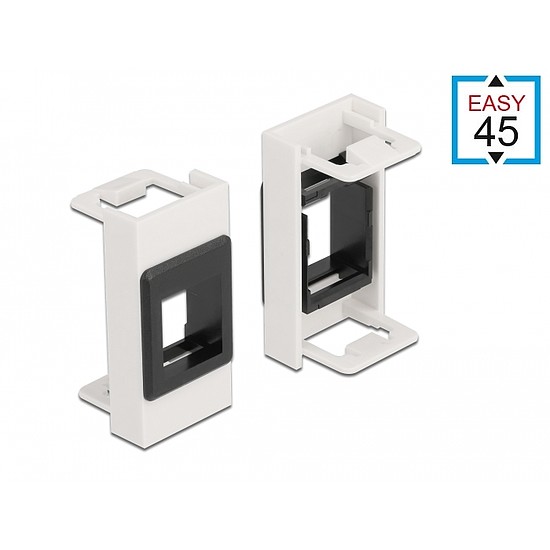 Delock Easy 45 Modul Keystone tartó 22,5 x 45 mm, fehér / fekete (81354)