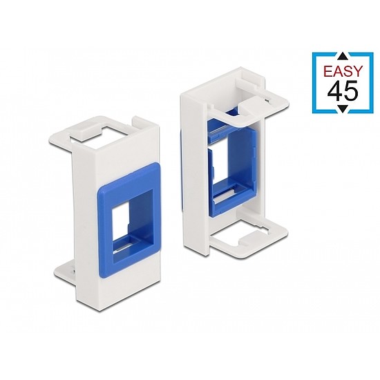 Delock Easy 45 Modul Keystone tartó 22,5 x 45 mm, fehér / kék (81357)