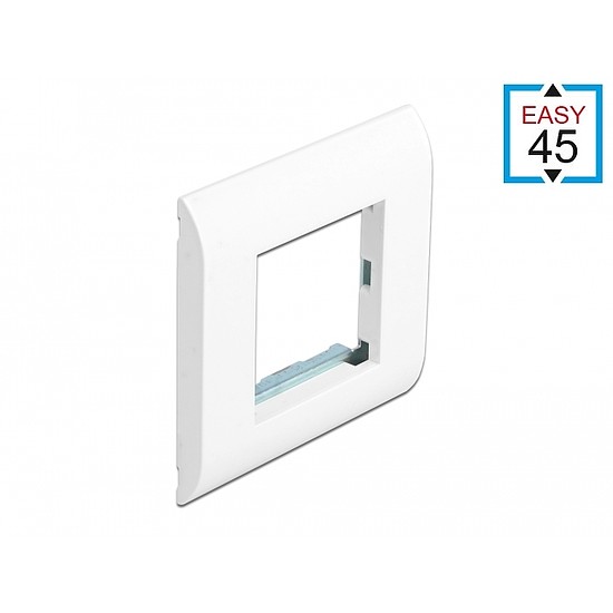 Delock Easy 45 modul tartó kerettel fehér, 80 x 80 mm méretű (81300)