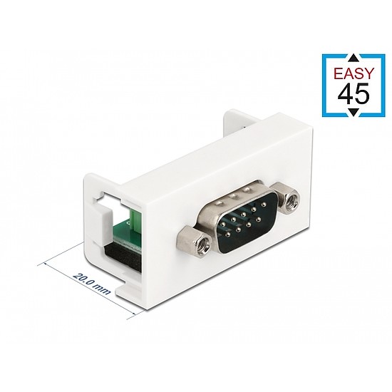 Delock Easy 45 Module D-Sub 9 tűs apa 6 tűs sorkapocs 22,5 x 45 mm (81349)