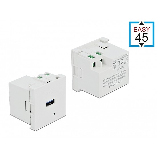 Delock Easy 45 USB Ladeportmodul 1 x USB Typ-A (81311)