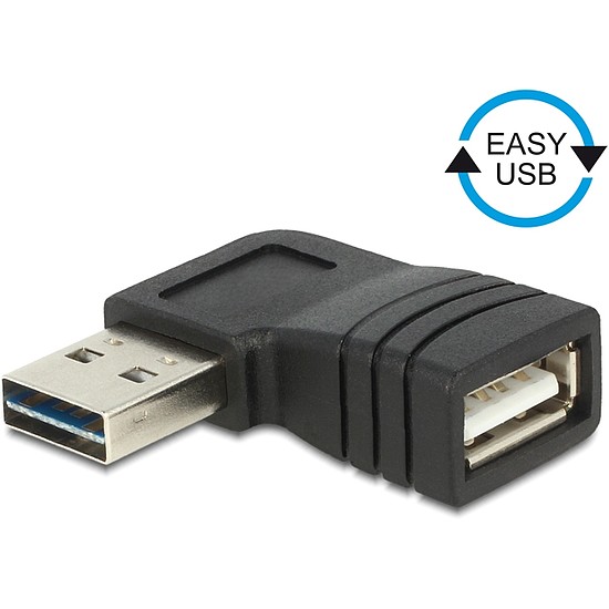 Delock EASY-USB 2.0-A apa > USB 2.0-A anya bal/jobb forgatott adapter (65522)