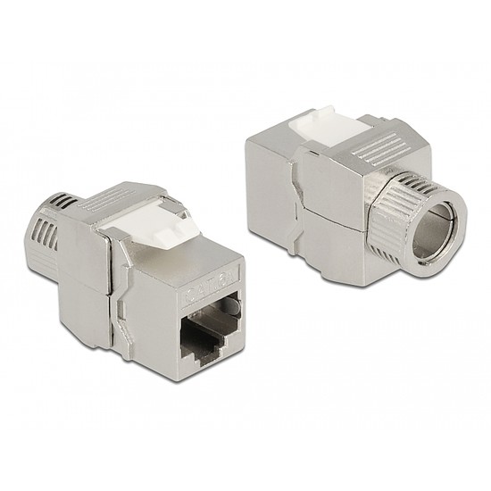 Delock Eszközmentes, borított Keystone modul RJ45 anya - LSA Cat.6A (87032)