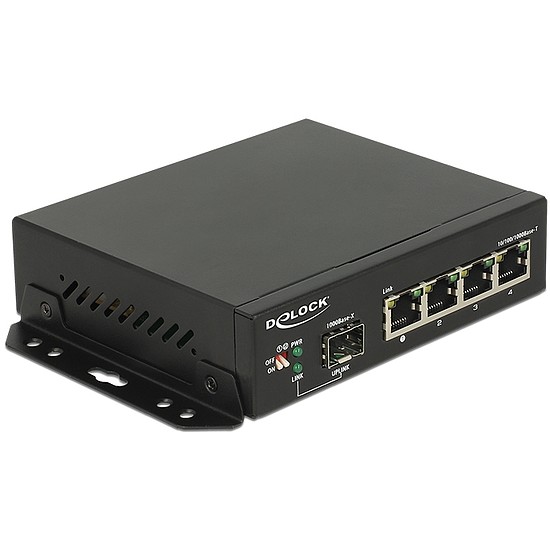 Delock Gigabit Ethernet-kapcsoló, 4 port + 1 SFP (87704)