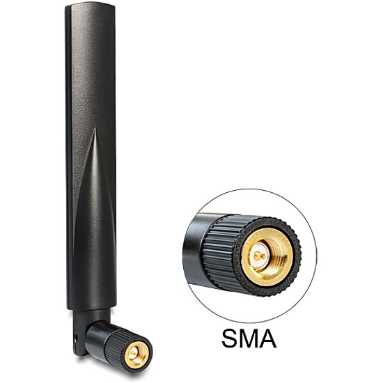 Delock GSM / UMTS SMA antenna with flexibilis, fekete (88416)