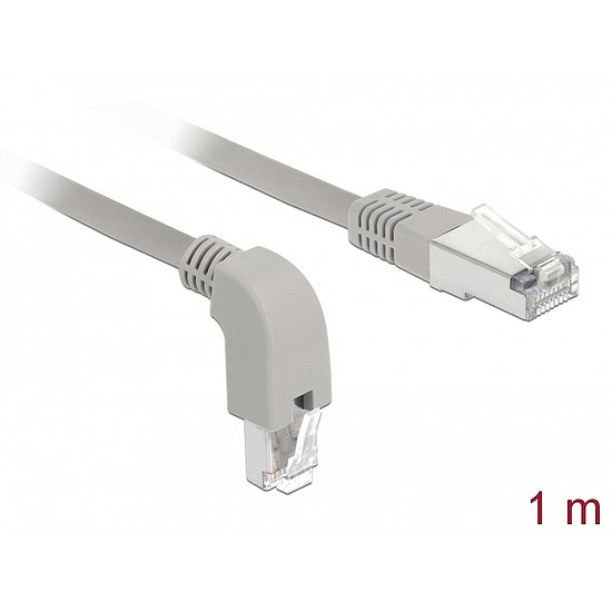 Delock Hálózati kábel RJ45 Cat.6 S/FTP, lefelé néző / egyenes 1 m (85865)