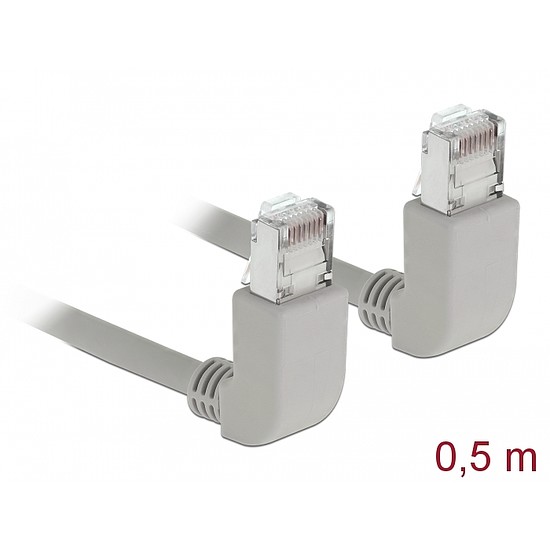 Delock Hálózati kábel RJ45 Cat.6A S/FTP felfelé néző / felfelé néző 0,5 m (83513)