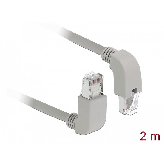 Delock Hálózati kábel RJ45 Cat.6A S/FTP felfelé néző / lefelé néző 2 m (85872)