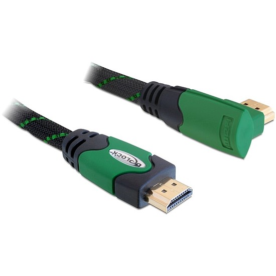 Delock High Speed HDMI-kábel típusú Ethernet HDMI A dugós > HDMI A dugós derékszögű 4K 1 m (82951)