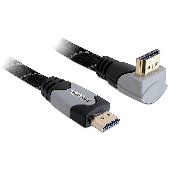 Delock High Speed HDMI-kábel típusú Ethernet HDMI A dugós > HDMI A dugós derékszögű 4K 1 m (82993)