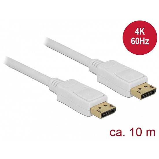 Delock Kábel Displayport 1.2 dugó > Displayport dugó 4K 60 Hz 10 m (84863)