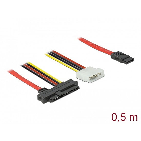 Delock Kábel SAS SFF-8482 + Táp > 1 db. 7 pin-es SATA 0,5 m (82219)