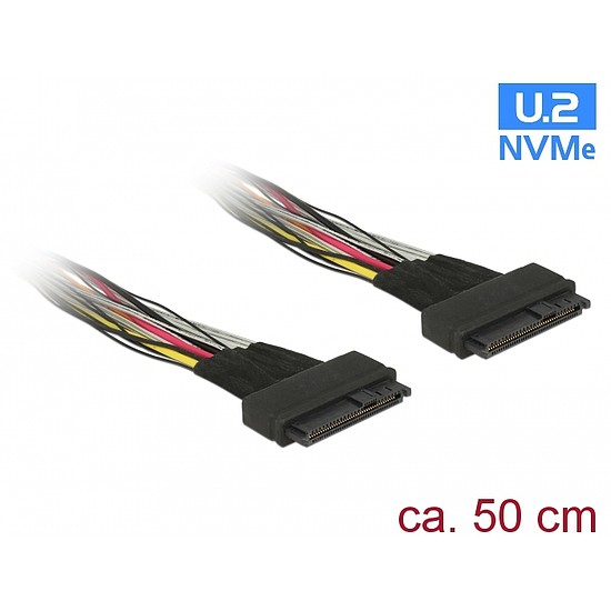 Delock Kábel U.2 SFF-8639 anya > U.2 SFF-8639 anya 50 cm (84824)