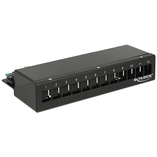 Delock Keystone Desktop Patch Panel 12 Port black (43339)