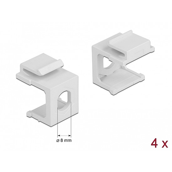 Delock Keystone fehér borító 8,0 mm-es lyukkal, 4 db. (86819)