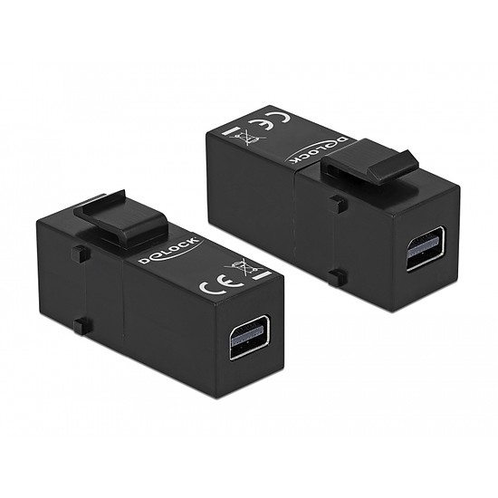 Delock Keystone modul, mini DisplayPort-csatlakozóhüvely > mini DisplayPort-csatlakozóhüvely (86377)