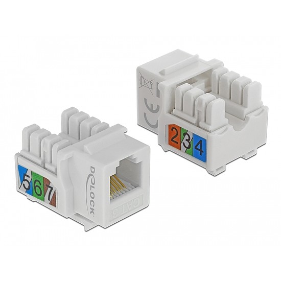 Delock Keystone modul, RJ12-aljzat > LSA Cat.3 UTP, fehér (86498)