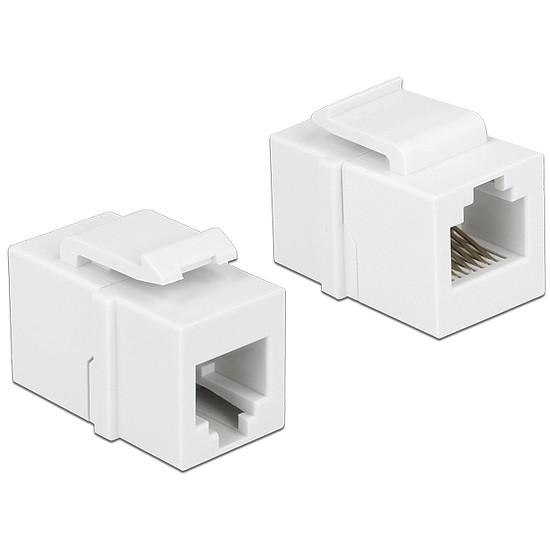 DELOCK Keystone modul RJ12 anya > RJ12 anya CAT.3 fehér (86380)