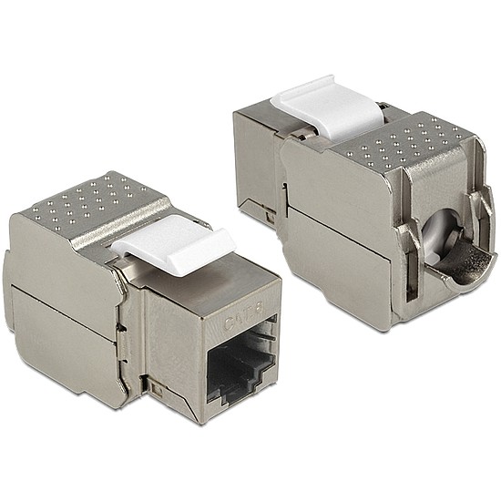 Delock Keystone modul RJ45 anya > RJ45 anya Cat.6, szürke (86154)