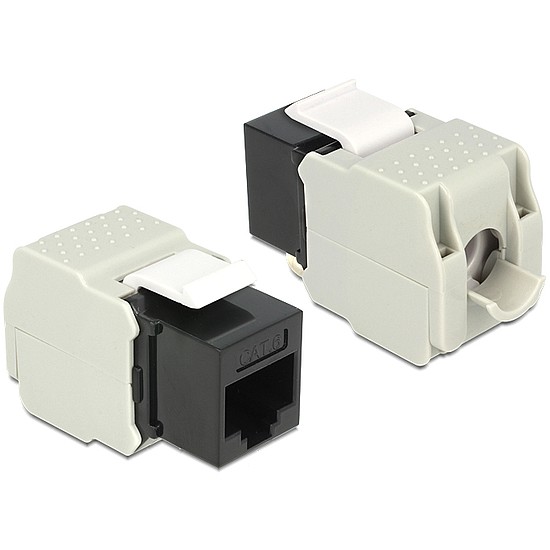 Delock Keystone Module RJ45 anya > LSA Cat.6 UTP fekete (86340)