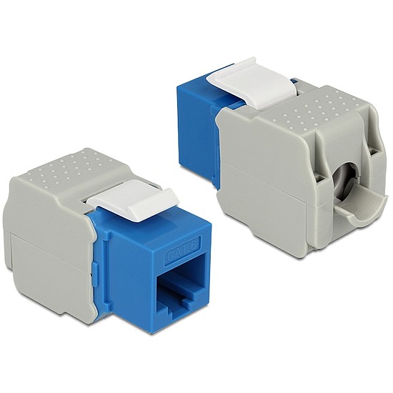 Delock Keystone Module RJ45 female > LSA Cat.6 UTP blue (86343)