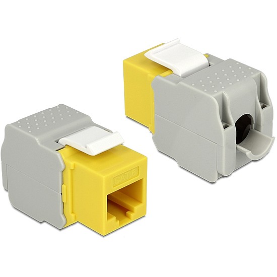 Delock Keystone Module RJ45 female > LSA Cat.6 UTP yellow (86345)