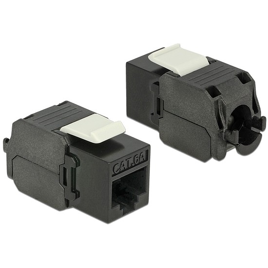 Delock Keystone Module RJ45 jack > LSA Cat.6A UTP black (86267)