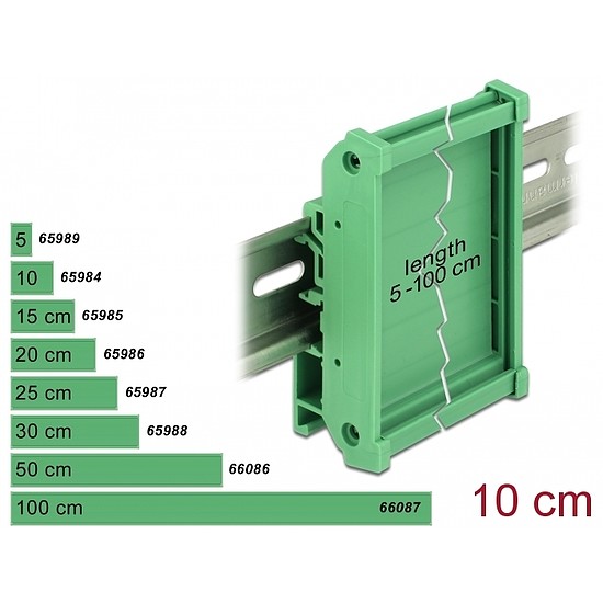 Delock Laprögzítő 10 cm hosszú DIN Rail-ekhez (65984)