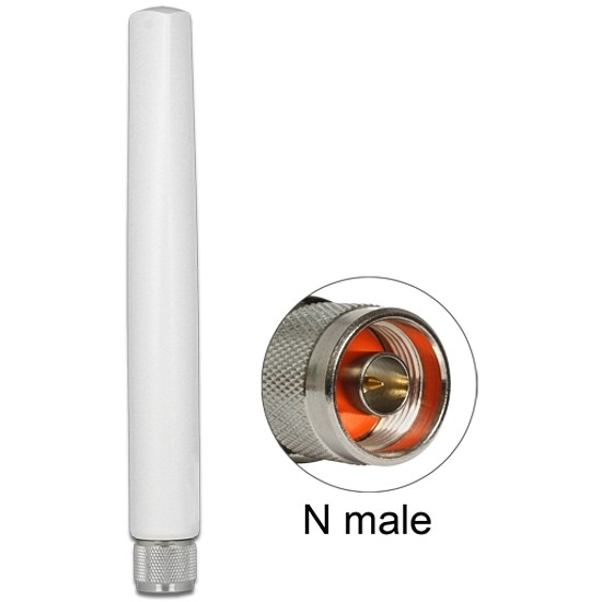 Delock LoRa 868 MHz antenna N-dugó 2,09 dBi irányítatlan, rögzített, kültéri, fehér (89637)