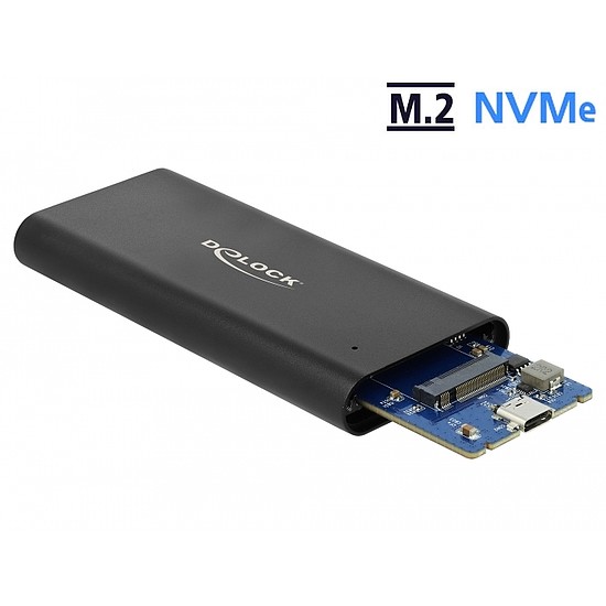 Delock M.2 NVMe PCIe SSD-hez kapcsolódó külso memória ház SuperSpeed USB 10 Gbps (USB 3.1 Gen 2) USB (42614)