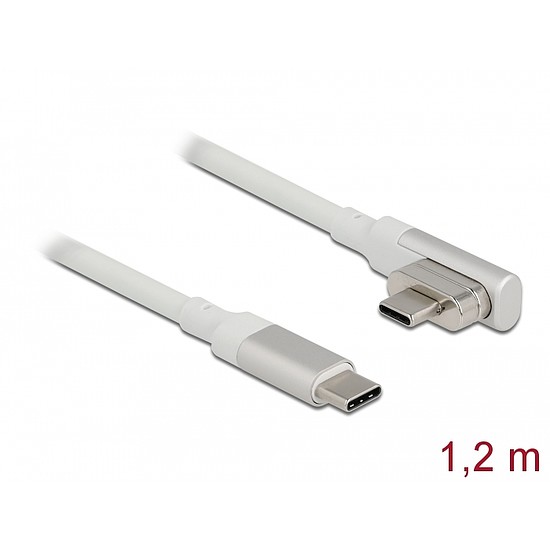 Delock Mágneses Thunderbolt 3 USB-C kábel 4K 60 Hz apa - apa hajlított 1,20 m (86703)