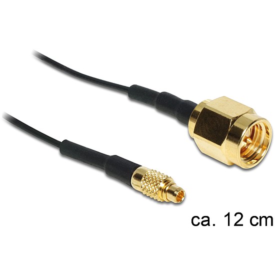 Delock MMCX csatlakozódugó > RP-SMA Jack adapter, 120 mm (88471)