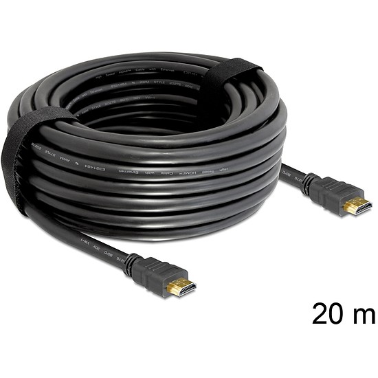 Delock nagy sebességű HDMI Ethernet kábel HDMI A dugós > HDMI A dugós 20 m (83452)