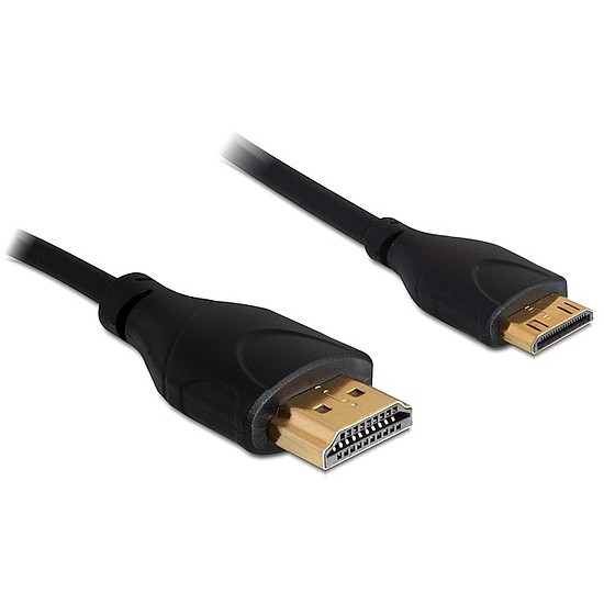 Delock nagy sebességű HDMI kábel, Ethernettel A- apa > mini C-apa, vékony, 1 m (83132)