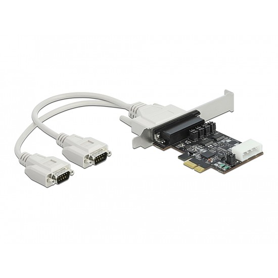 Delock PCI Express Kártya > 2 x soros RS-232 tápfeszültséggel 5 V / 12 V (89909)