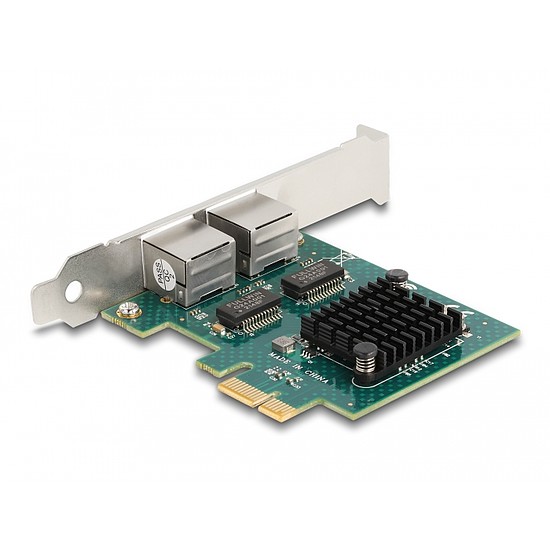 Delock PCI Express x1 kártya 2 x RJ45 Gigabit LAN BCM (88205)