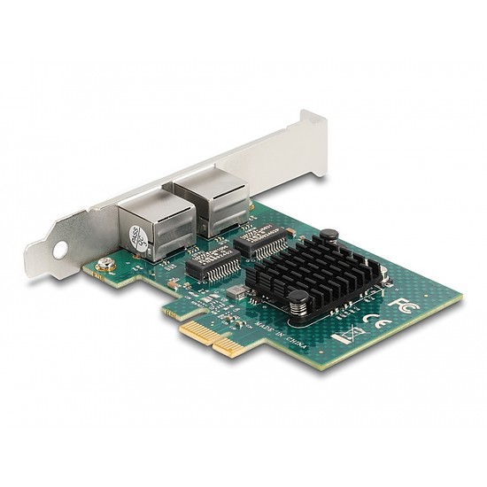 Delock PCI Express x1 kártya 2 x RJ45 Gigabit LAN BCM (88206)