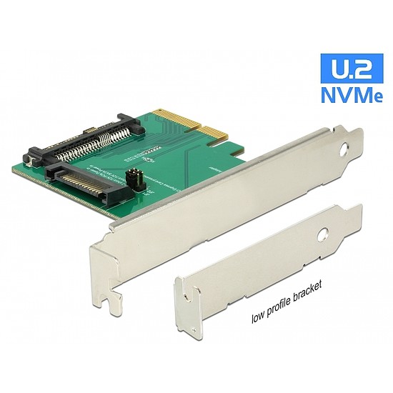 Delock PCI Express x4 Kártya > 1 x belső U.2 NVMe SFF-8639 dugó (89673)