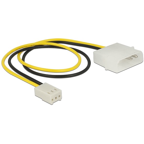 Delock Power Cable 2 pin male > 3 pin female (fan) 30 cm (83659)