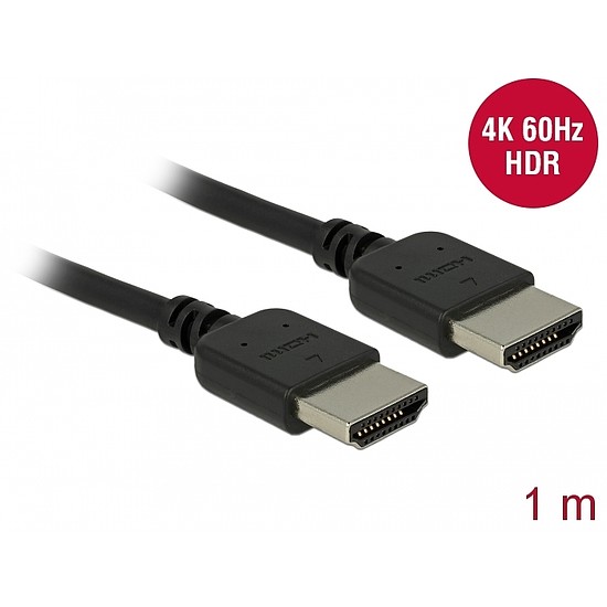 Delock Prémium HDMI kábel 4K 60 Hz 1 m (85215)