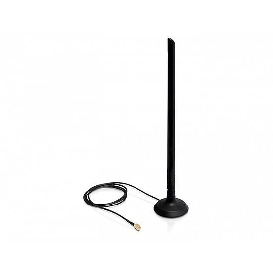 Delock SMA WLAN 6.5 dBi Antenna mágneses állvánnyal és hajlékony szerkezettel (88410)