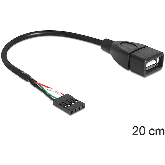 Delock USB 2.0 A típus, anya - pin fejes kábel (83291)