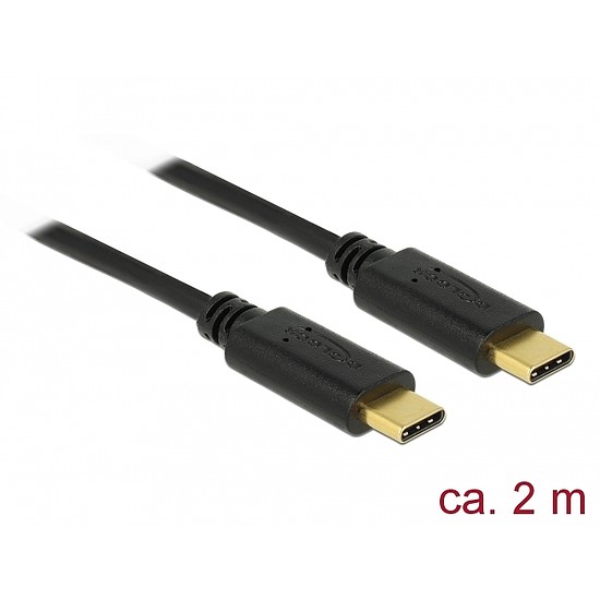 Delock USB 2.0 kábel Type-C a Type-C 2 m PD 5 A E-Marker (83324)