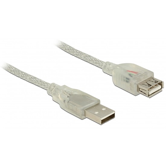 Delock USB 2.0-s bővítőkábel A-típusú csatlakozódugóval > USB 2.0-s, A-típusú csatlakozóhüvellyel, 0 (82244)