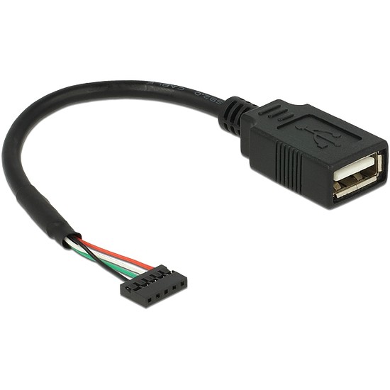 Delock USB 2.0-s csatlakozóhüvellyel ellátott kábel, 2,00 mm, 5 tűs > USB 2.0 A-típusú csatlakozó (84831)