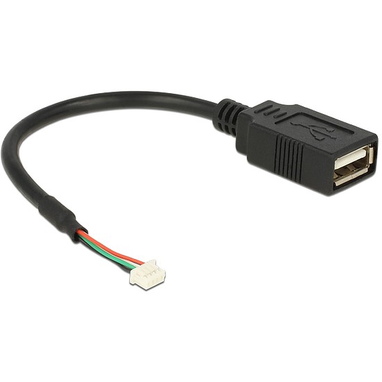 Delock USB 2.0-s csatlakozóval ellátott kábel, 1,25 mm, 4 tűs > USB 2.0 A-típusú csatlakozó 15cm (84834)