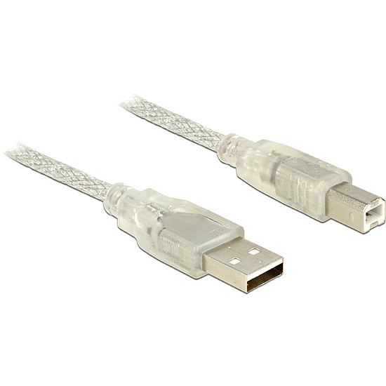 Delock USB 2.0-s kábel A-típusú csatlakozódugóval > USB 2.0-s, B-típusú csatlakozódugóval 2 m (83894)