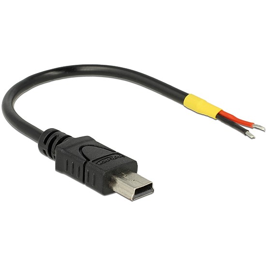 Delock USB 2.0-s kábel Mini-B-csatlakozódugóval > 2 db nyitott vezetékkel, 10 cm Raspberry Pi (85251)